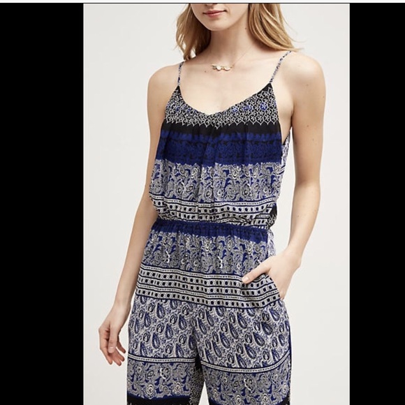 Anthropologie Chiffon Strappy Back Jumpsuit M - Picture 4 of 7